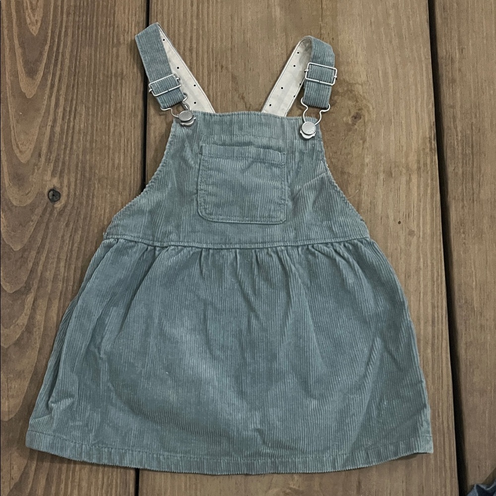 Zara Kids Teal Corduroy Overalls